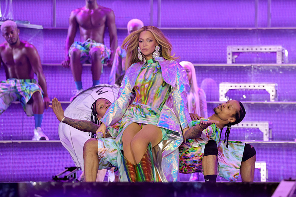 Beyoncé performing at a concert